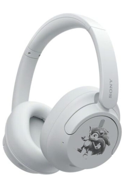 Custom sonic three Sony headphones.