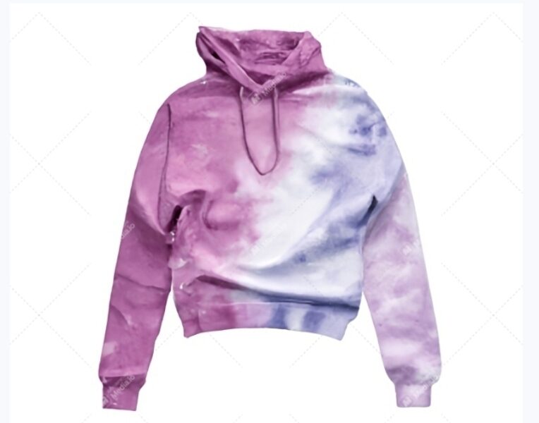 Purple tye dye crop hoodie